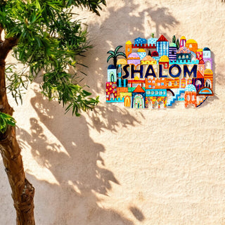 SHALOM Jerusalem Cityscape Art Piece