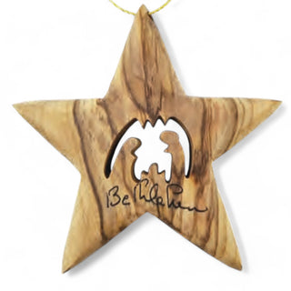 Bethlehem Star Nativity Olive Wood Ornament