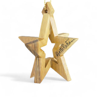 3D Star Bethlehem Olivewood Ornament