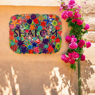 Floral SHALOM Art Piece